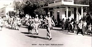 Batna - Place de l'eglise - Defile Zouaves